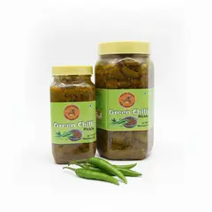 Red chilli pickle jars from Vrindavan Aushadhiya Misthan