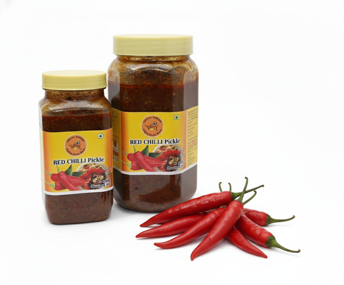 Red Chilli Pickle — organic herbal product from best sweet shop in Haridwar